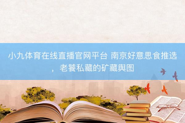 小九体育在线直播官网平台 南京好意思食推选，老饕私藏的矿藏舆图