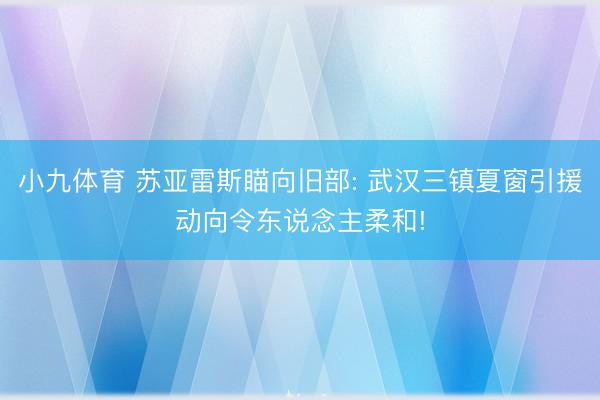 小九体育 苏亚雷斯瞄向旧部: 武汉三镇夏窗引援动向令东说念主柔和!