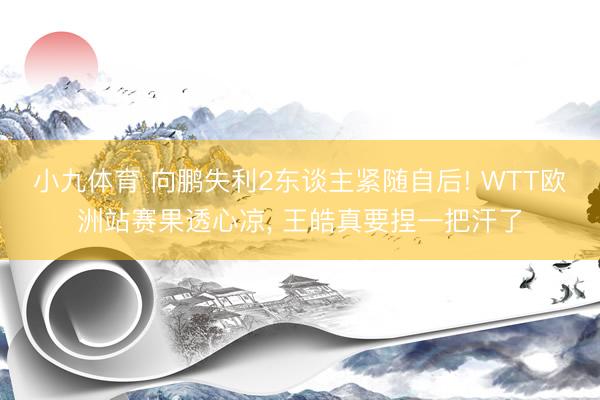 小九体育 向鹏失利2东谈主紧随自后! WTT欧洲站赛果透心凉， 王皓真要捏一把汗了